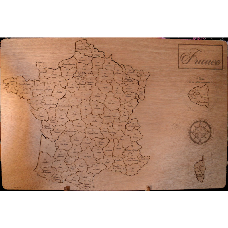 Puzzle en bois carte de France